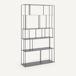 Boekenrek in staal Parallel, grote breedte