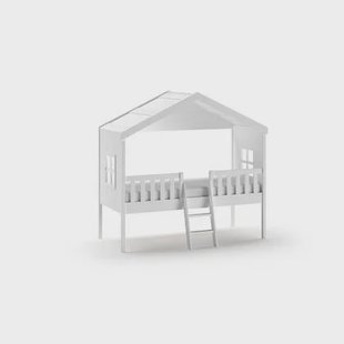 Vipack Housebed Huisbed met Ladder 90 x 200 - Wit