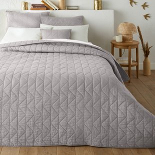 Gematelasseerde beddensprei in katoen Zig Zag Scenario