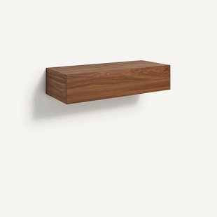 Nachtkastje (zwevend) van massief notenhout met 1 lade, Vesper