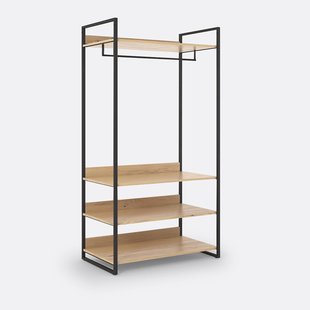 Grote module met 3 legplanken en 1 hangstaaf, HIBA