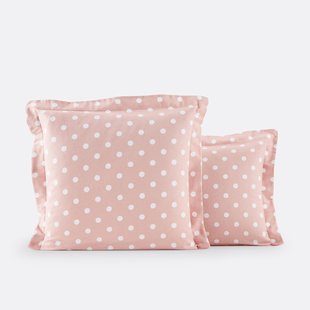 Kussensloop in flanel met stippenprint, Clarisse