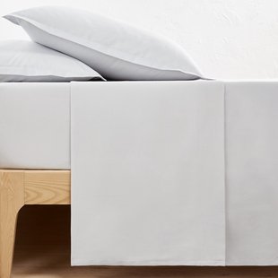 Effen plat laken in perkalkatoen Scenario