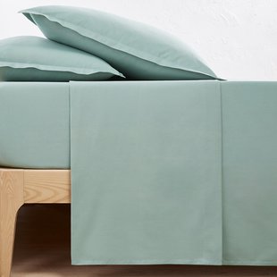 Effen plat laken in perkalkatoen Scenario