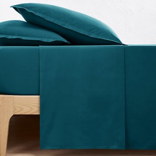 Effen plat laken in perkalkatoen Scenario