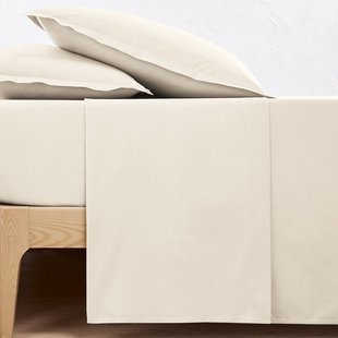 Effen plat laken in perkalkatoen Scenario