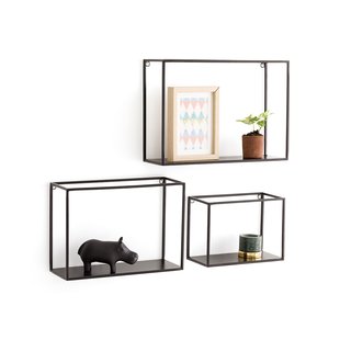 Set van 3 wandrekken in metaal en ijzer, Hiba