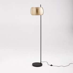 Vloerlamp van zwart ijzer en messing, Elori