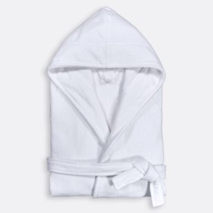 Badjas met kap in fluwelen badstof 450 g/m2, Trizie