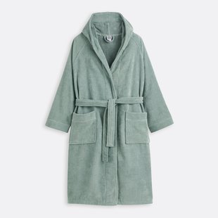 Badjas met kap in fluwelen badstof 450 g/m2, Trizie