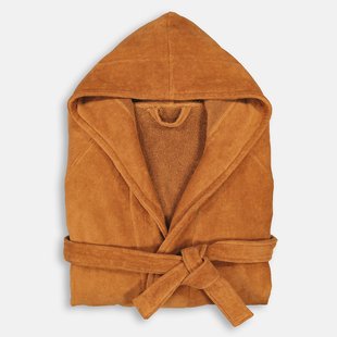 Badjas met kap in fluwelen badstof 450 g/m2, Trizie