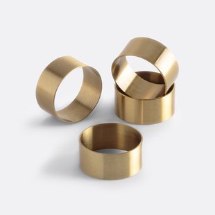 Set van 4 goudkleurige servetringen, Dajan