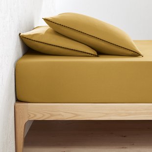 Effen hoeslaken in gewassen katoen, omslag 25 cm, Merida