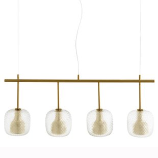 Lijn hanglamp met 4 bollen Mistinguett