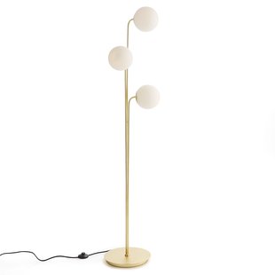 Staande lamp in messing en opaline glas, Moricio