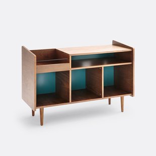 Vintage meubel voor vinylplaten, Ronda