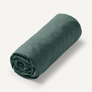 Hoeslaken in gewassen linnen, Elina voor dikke matras