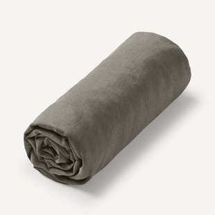 Hoeslaken in gewassen linnen, Elina voor dikke matras