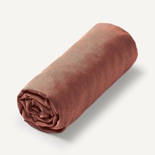 Hoeslaken in gewassen linnen, Elina voor dikke matras