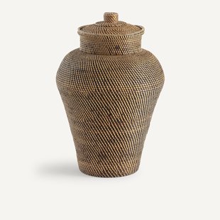 MandØ42 x H67 cm rotan en gevlochten bamboe, Brazil