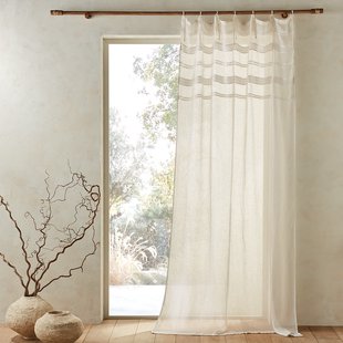 Glasgordijn in linnen voile, Lutz