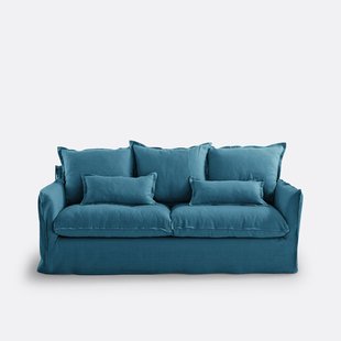 Bankhoes in gekreukt linnen Odna