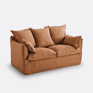 Bankhoes in gekreukt linnen Odna