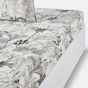 Hoeslaken in perkalkatoen, omslag 30 cm, Palmeira