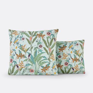 Kussensloop in perkalkatoen, Eden Flower