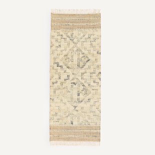 Vloerkleed voor in de hall, in jute, handgeweven, Jelena