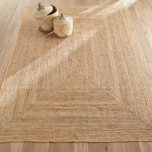 Vloerkleed in jute, formaat XL, handgevlochten, Hempy