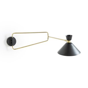 Scharnierende wandlamp in verouderde messing, Zoticus