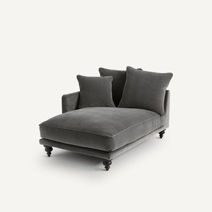 Longchair in fluweel, Lazare