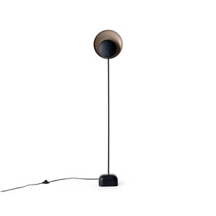 Staande lamp, reflectors in zwart en mokka, Naton