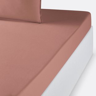 Effen hoeslaken in biologisch perkalkatoen