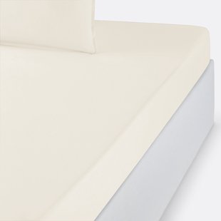 Effen hoeslaken in biologisch perkalkatoen