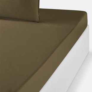 Effen hoeslaken in biologisch perkalkatoen