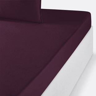 Effen hoeslaken in biologisch perkalkatoen