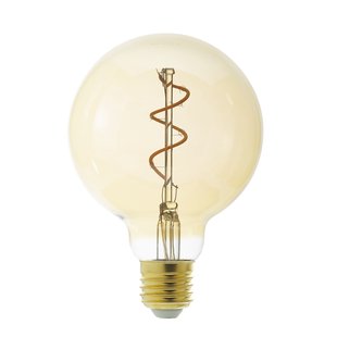 Amber globe gloeilampØ9.5 cm, Baulind