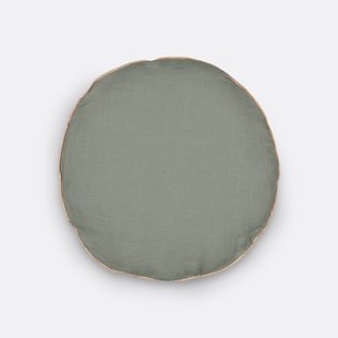 Rond kussen in gewassen linnen, Onega