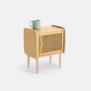 Nachtkastje 1 deur in vlechtwerk Tempa