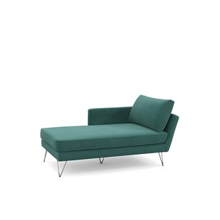 Longchair in fluweel Topim