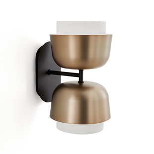 Dubbele wandlamp in metaal ijzer, Clepsos