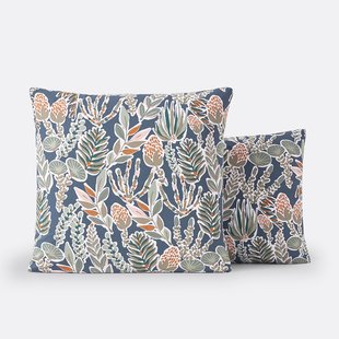 Kussensloop in perkalkatoen, Aquajungle