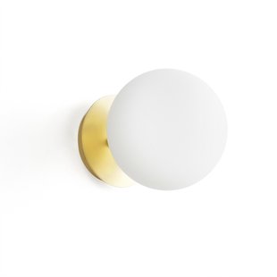 Wandlamp in messing en opaline glas, Moricio
