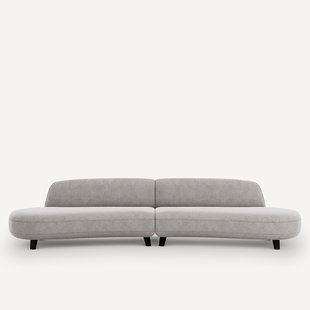 6-zits bank in stonewashed fluweel, Rosebury