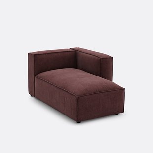 Modulaire longchair getextureerde stof, Seven