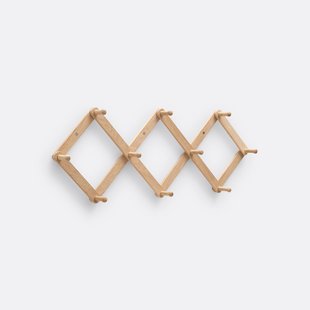 Accordeon muurkapstok in eik en berkenhout Melay