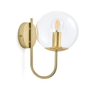 Wandlamp in messing en glas, Moricio