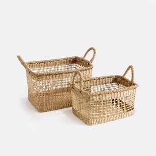 Set van 2 manden met handvatten, herbarium, Sola